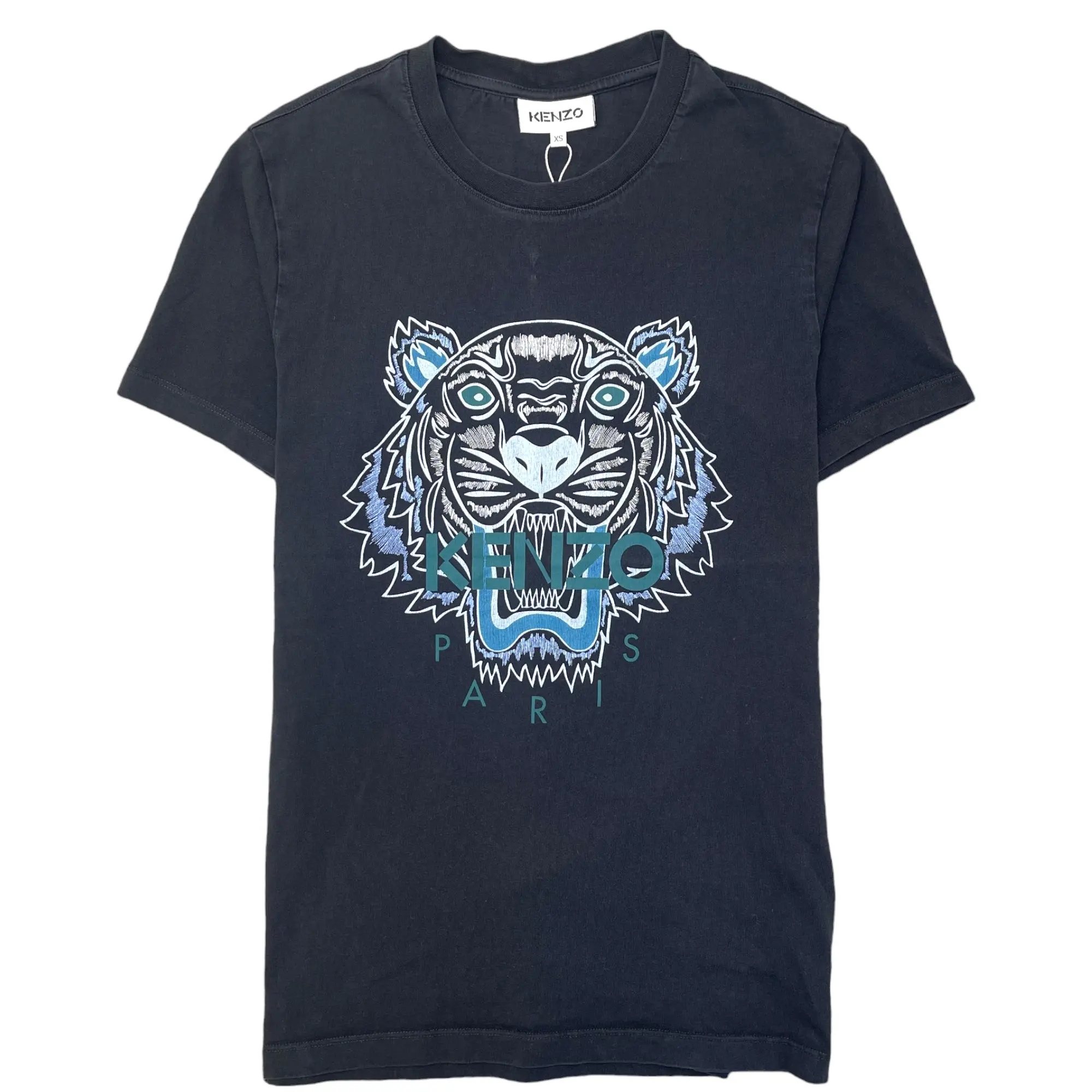 Preowned Kenzo Men's Tiger T-Shirt Black Size XS