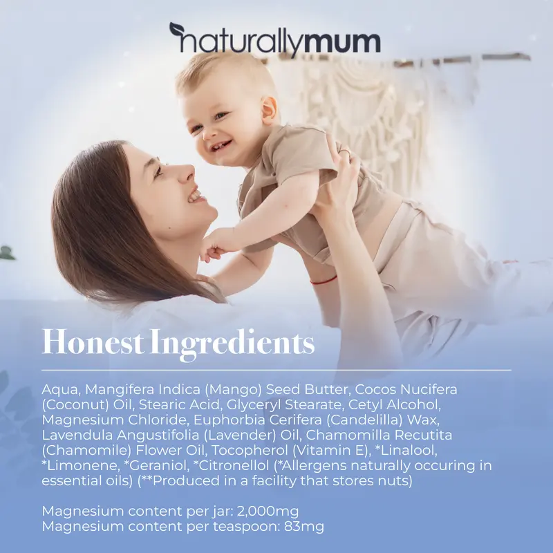 NaturallyMum Kids Magnesium Bedtime Lotion, Lavender & Chamomile, 120ml - Supports Sleep, Heart, Bone, Nerve, Gut and Muscle Health 6