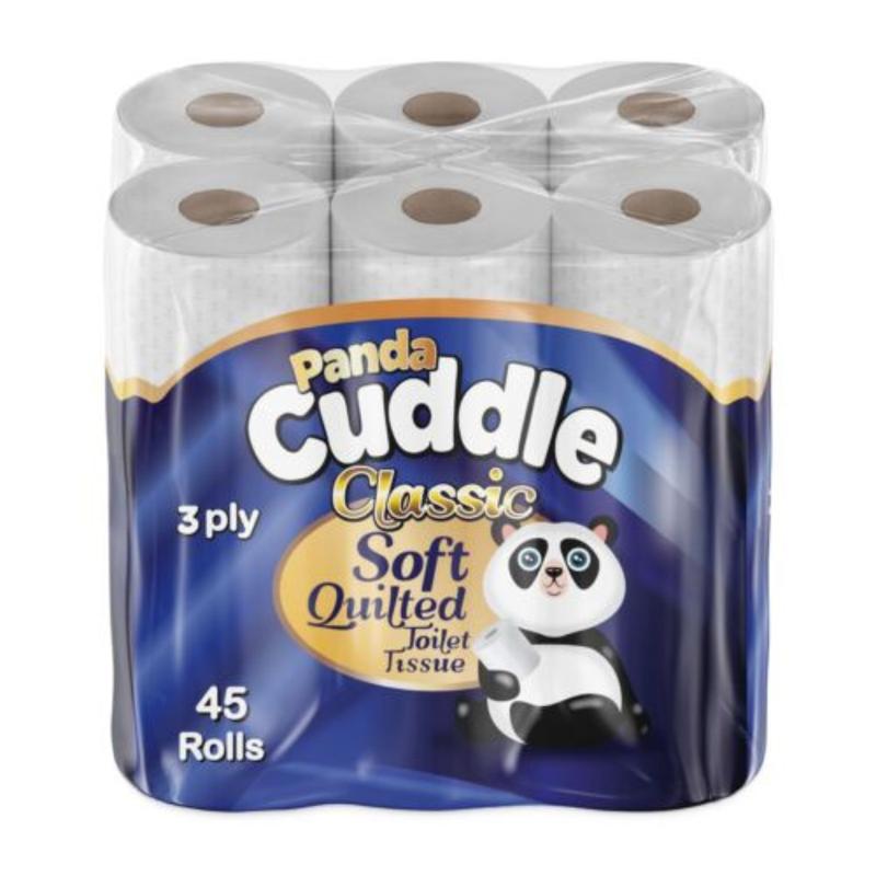 Panda Cuddle Classic | Aloe Vera | Lemon Soft Quilted 3 Ply  lightweight Toilet Tissue Roll bathroom Ultimate Comfort (Pack of 45) cheapest  eco-friendly strong toilet paper & wipes perfumescented 1