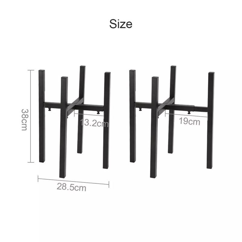 DOLMO 2 in 1 Adjustable Plant Stand Pot Plant Holder Metal Rack Outdoor Indoor Garden Plant Shelf 7
