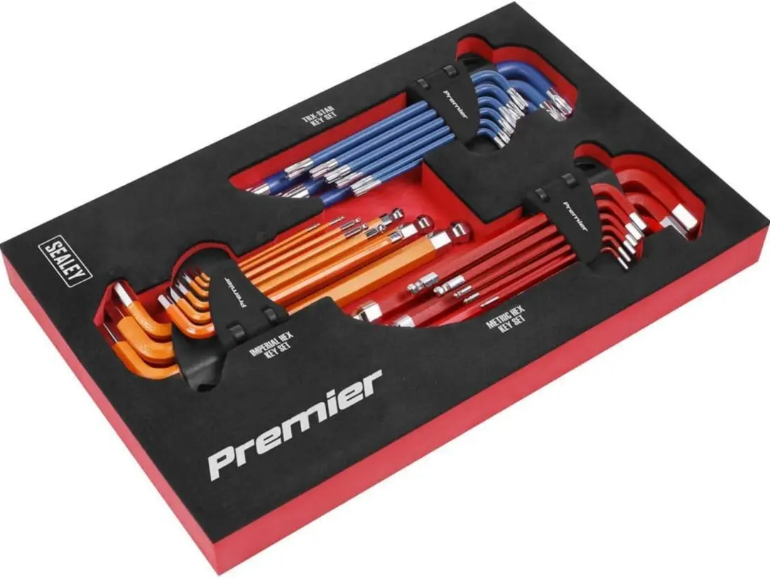 Sealey 27 Piece Hex Allen Key Torx Star Wrench Metric/Imperial Set AK7179