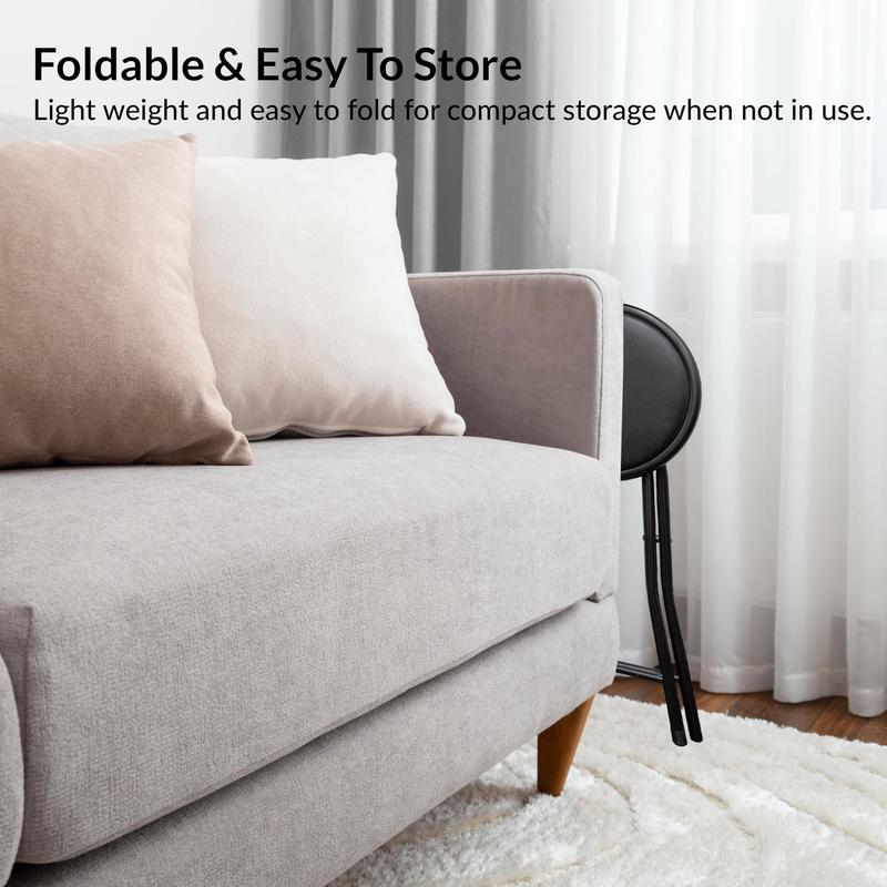 ZYBUX - Portable Round Stool - Folding, Compact, and Versatile for Home Office 2