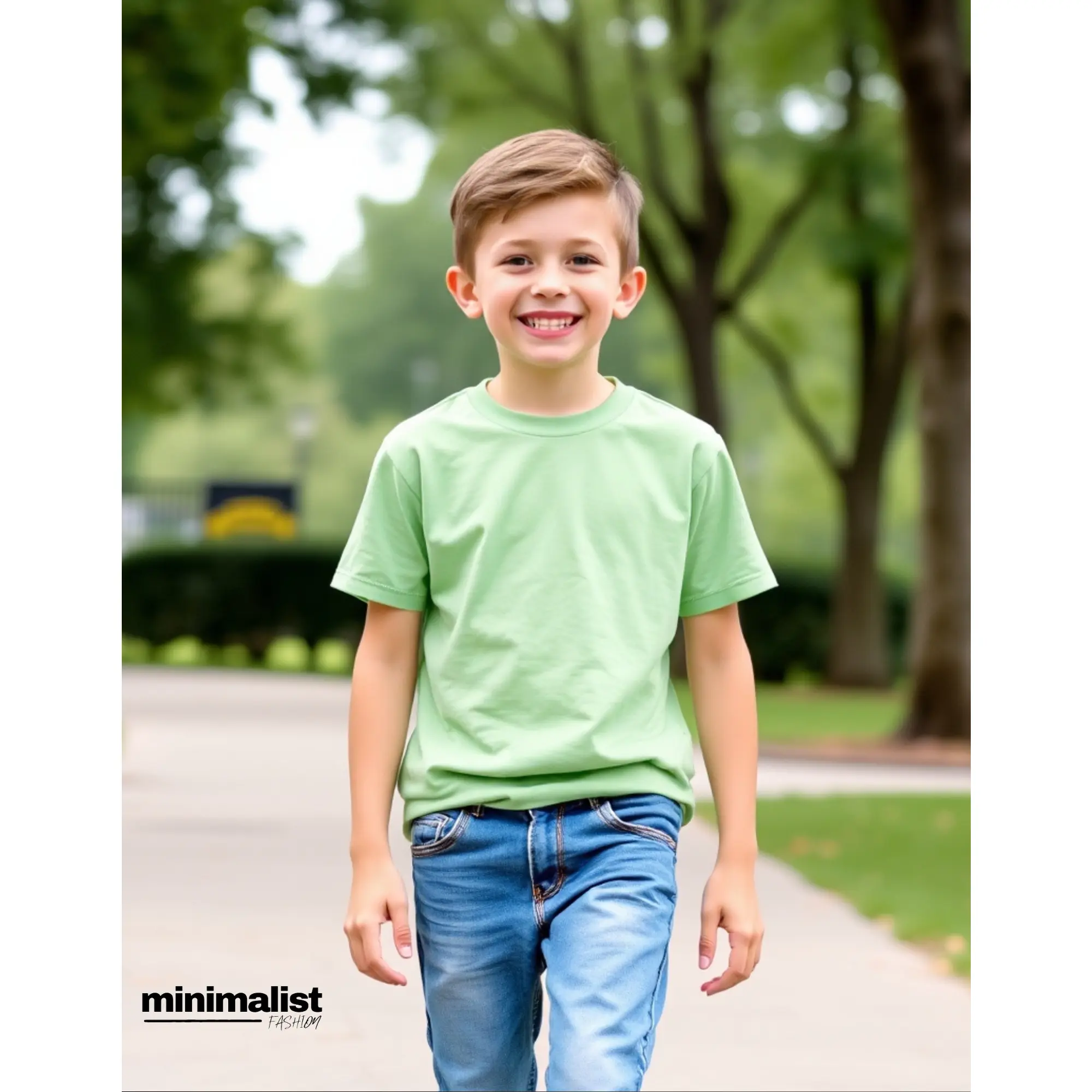 Green Kids Cotton T-shirt