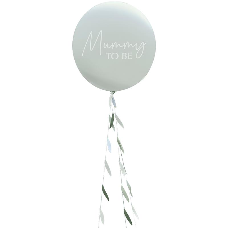 Large Mummy to be Baby Shower Balloon, Botanical Baby Shower Decorations, Neutral Baby Shower Decor, Gender Reveal Balloon, New Baby Party 1