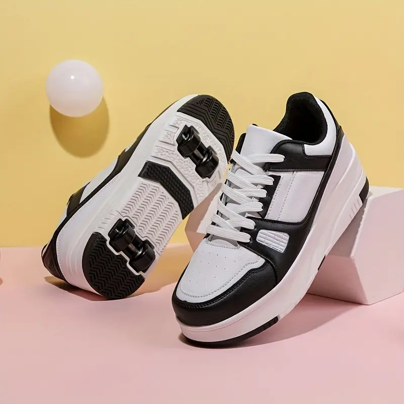 Comfy Lace Up Roller Shoes for Girls - Detachable Wheels for Outdoor Fun 6
