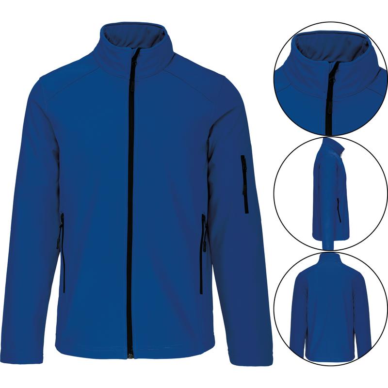 Mens Soft Shell Water Resistant Fleece Lined Jacket Waterproof Windproof Outdoor Work 7