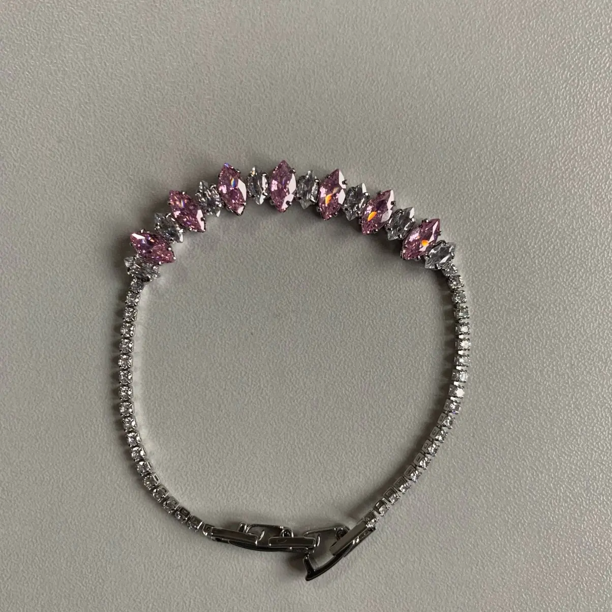 Pink Flame Tennis Chain Bracelet