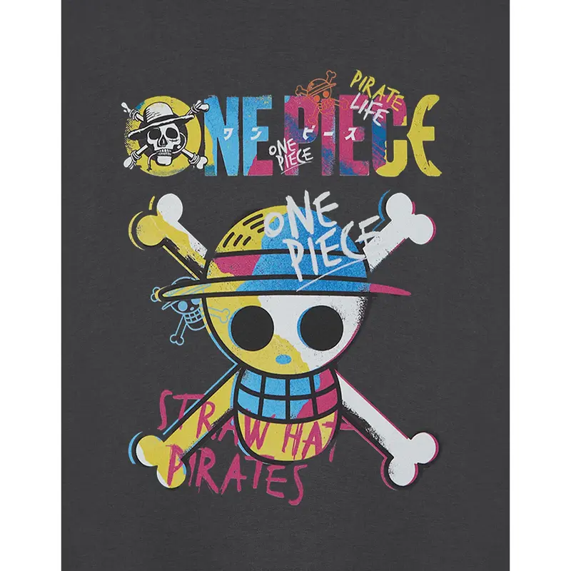 Vanilla Underground x One Piece Boys Grey Pirate Life Short Sleeved T-Shirt 5