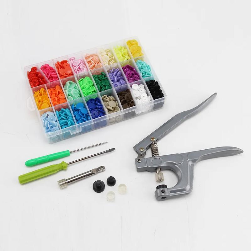 Product Introduction of 360pcs 24 Colours T5 Plastic Buttons Stubs Fastener KAM Snaps Snap Pliers Plastic Snap Buttons Fasteners for Sewing, Clothing,Diaper, Bibs and Crafting DIY Clothing 1