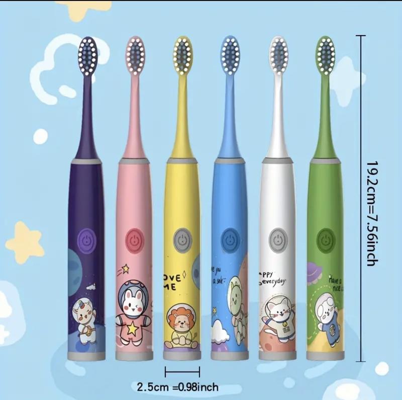 Product Introduction of 1 Set Electric Toothbrush, Space Series, Kids Battery Operated, Brush Heads, Soft Bristles, Smart Brushing, One-Button Start, Oral Care, Gum Health, Battery Powered, No Batteries Included 4