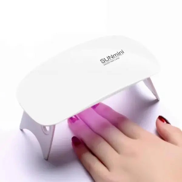 SUN MINI 6W Nail Gel Polish UV LED LAMP Travel Portable Manicure Dryer 6 LED Nail Care Drying Luxury Nail Glue Nail Polish Cosmetic Cutics Nail Art Acrylic 0