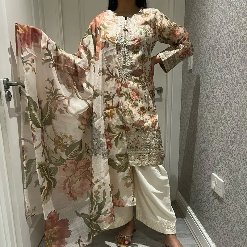 Hafsah digital printed massiri Farshi shalwar outfit with soft digital printed dupatta