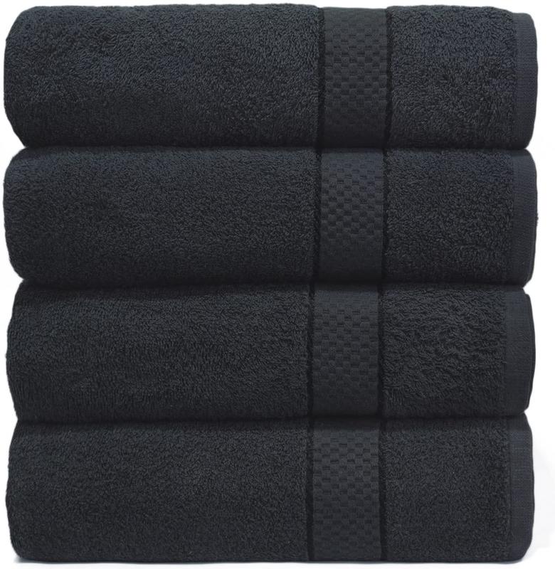 Bargain Bath Towel - Budget-Friendly 100% Egyptian Cotton - Super Soft - 80x140cm Absorbent Soft Sheet Smooth Plain luxury 4
