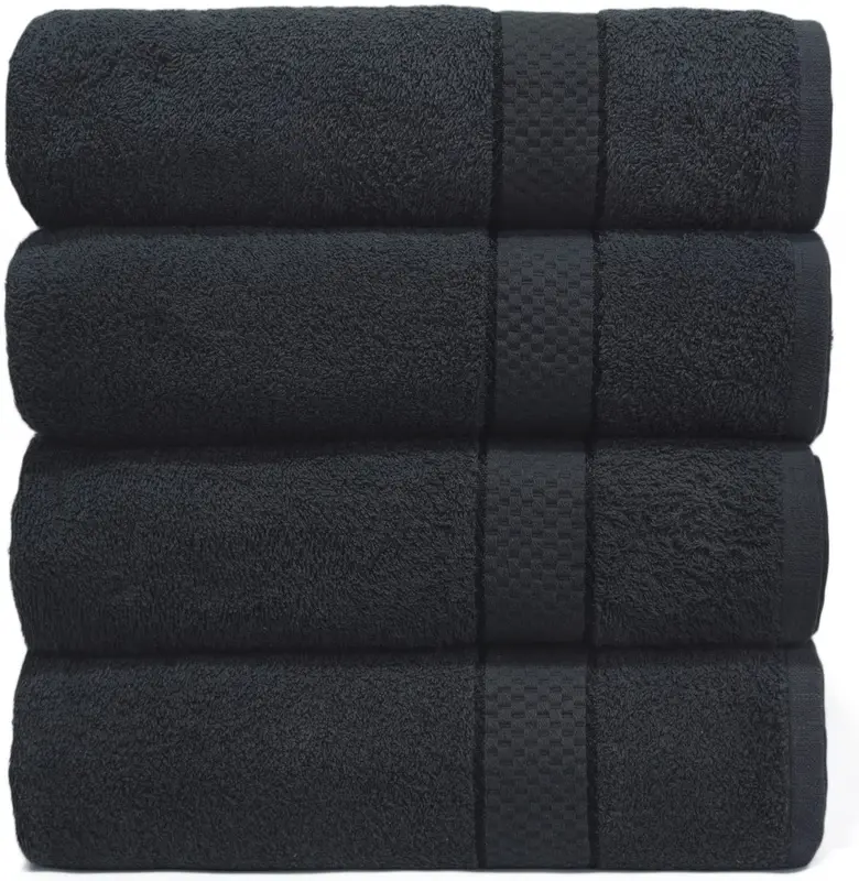 Bargain Bath Towel - Budget-Friendly 100% Egyptian Cotton - Super Soft - 80x140cm Absorbent Soft Sheet Smooth Plain luxury 4