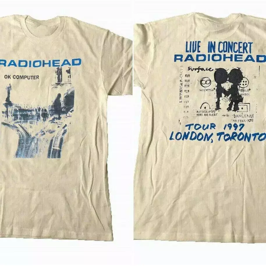 Vintage Radiohead Band Ok Computer Albums Merch Short Sleeve Graphic T-Shirt Unisex S-5XL, Vintage Band Tee, Graphic Tee