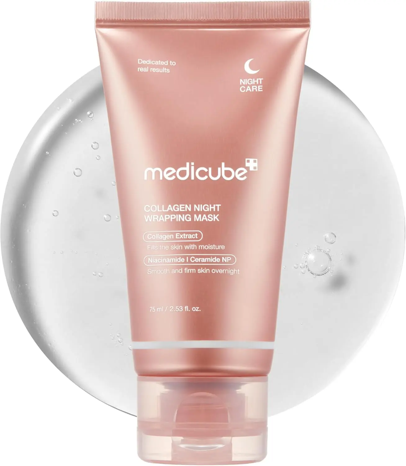 Medicube Collagen Overnight Wrapping Peel Off Facial Mask Pack - Elasticity & Hydration Care, Reduces Sagging & Dullness - Hydrolyzed Collagen For Glowing Skin - Korean Skin Care, 2.53 fl.oz Comfort Skin Repair