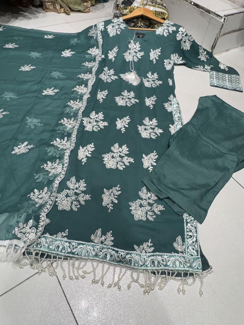 Product Introduction of 4 Colours AD’AAB salwar kameez dress 3 piece Pakistani white embroidered wedding edt S-XXL Womenswear 36