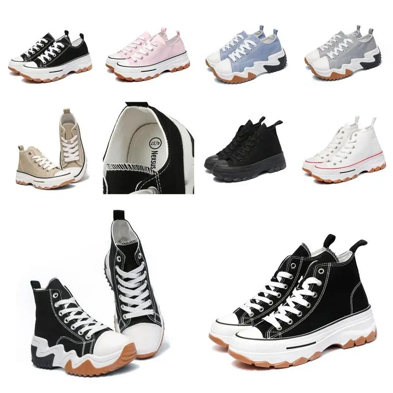 Ladies Women Chunky Sole  Lace Up High Top Casual Hike Platform Round Toe Trainers Sneakers Walking Shoes size UK 3-8 Footwear Sports Shoes Running Runner Training Closed Athletic Girl Valentine Gift for her Valentine Sale Valentine Gifts 1