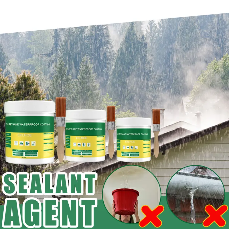 EELHOE Floor Leak Waterproof Adhesive, Exterior Wall Bathroom Toilet Waterproofing Agent Brick Wall Permeable Paint 3