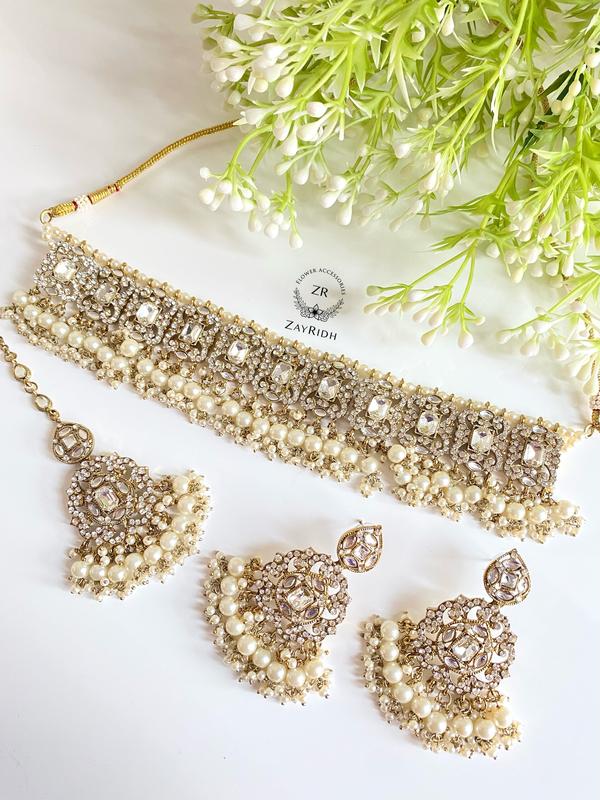 Maisy Asian Kundan Pearl Choker 0