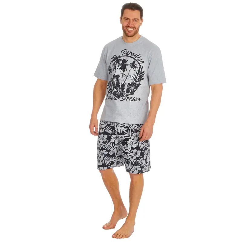 GM Apparel Mens Lounge Short Sleepwear T-Shirt Top Set Shorts PJs Full Set - RANDOM PICKED Loungewear Menswear 1