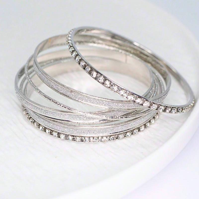 Fashion Starry Sky Theme Bracelet for Women, Silver, Party and Daily Wear Jewelry with Rhinestone Patch in Sandblasted Finish Made of Alloy Material 3