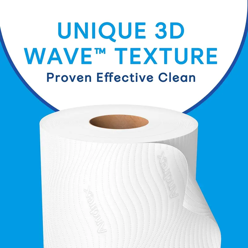 Complete Clean Toilet Tissue; 12 Mega Toilet Rolls = 18 Rolls with Unique 3D Wave Texture for a Proven, Effective Clean Pack Cleaning Wipes 1
