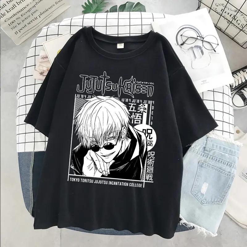 2022 T-shirt Japanese Anime Women's T-shirt Jiu-Jitsu Kaisen T-shirt Unisex Top Graphic Y2k Cool Unisex T-shirt Male Goth Tops 1