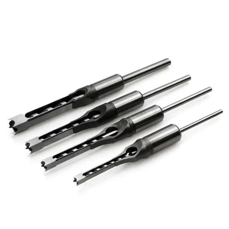 ⭐[Delivery In 2-3 Days]⭐4PCS/set Square Hole Saw Drill Bits Woodworking Mortising Chisel Drill Bit Set 8