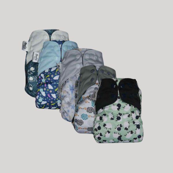 Cheeky Baby Reusable Cloth Pocket Nappies & Wipes Bundle - Super Value 2