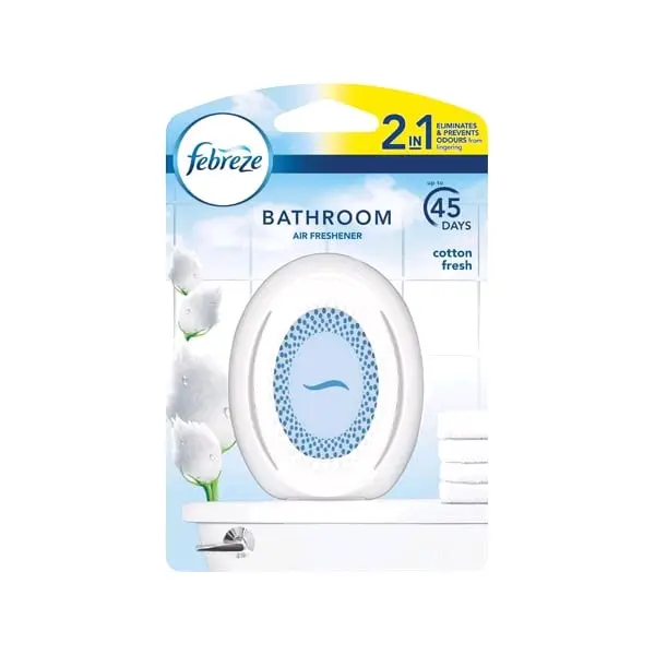 Febreze Bathroom Air Freshener Cotton 7.5ml - Household 8 pack