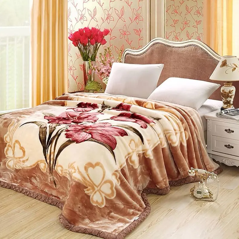Fleece Blanket 2 Ply Reversible - Luxury Faux Fur Throw Fluffy Blanket for Bed | Soft Warm Thick Fleece Blanket | Bed Throw King Size Blanket Adult Bedroom (240x200cm)top quality super soft blanket silk touch designed in turkey 6k blanket 3