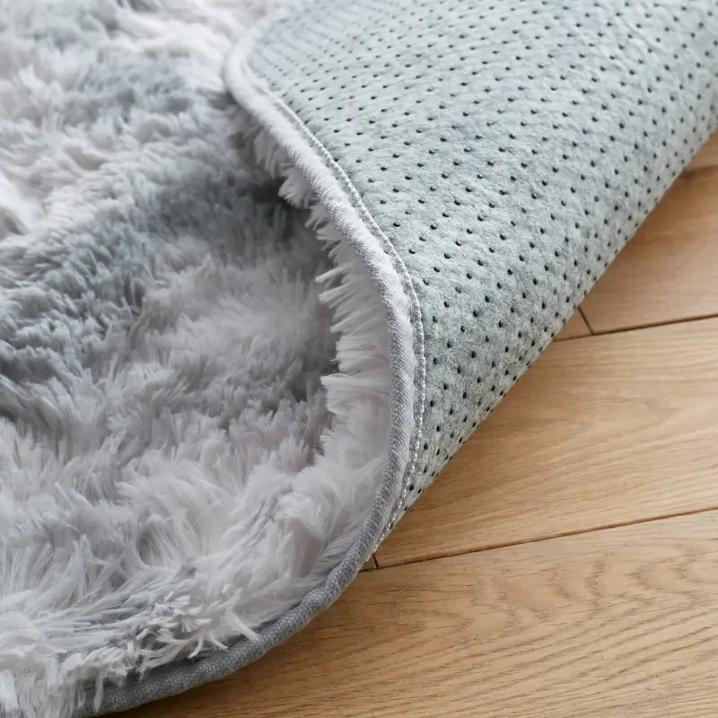 Fluffy Rugs Large Anti-Slip Grey Shaggy Rug Bedroom Living Room Floor Soft Carpet Mat 3