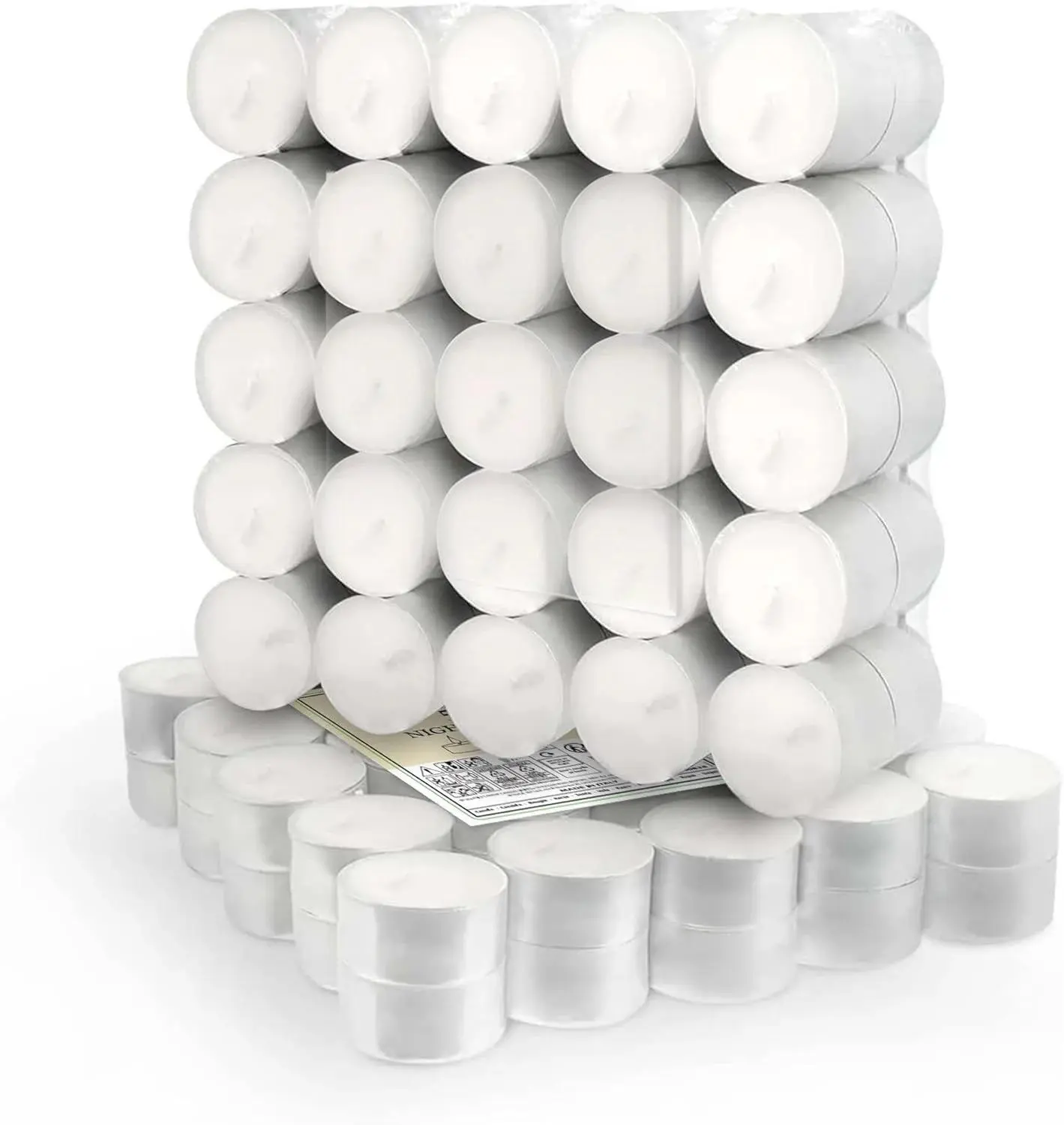 50 Pack 8 Hour Tea Lights | Clean Vegan & Kosher Friendly Long Burning Tea Lights Great for Everday Use | Unscented Tealights Great for Everday Use, Wax Melts Burners & Food Warmers.