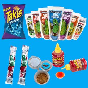 Build Your Own Pickle Kit (Van Holtens Pickle, Lucas Gusano Chamoy, Takis, Tajin, Fruit Roll Up)
