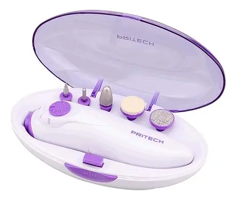 BAUER PROFESSIONAL OPERATED NAIL PERFECT MANICURE AND PEDICURE SET BATTERY OPERATED WOMEN PROFESSIONAL NAIL CARE ,NAIL ART,SMOOTH Gentle Lightweight   Cutics Polish Cutics Polish Purple 6