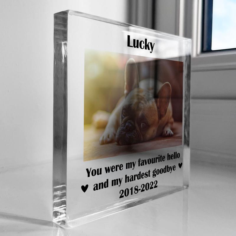 Personalised Pet Photo Block Gift Dog Puppy Memorial Gift 4