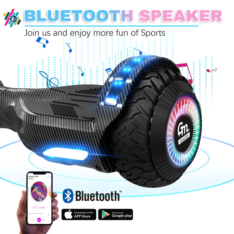 Hoverboards 6.5 inch, self-balancing hoverboards with LED light, smart Bluetooth, self-balancing system 4