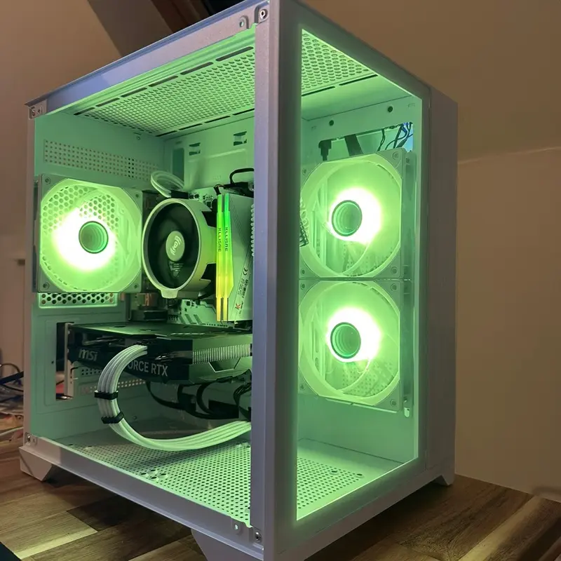 ALL WHITE GAMING PC Ryzen 5 5600 RTX 4060 8GB 1TB NVME SSD 32GB RAM Wi-Fi+Bluetooth (1 year warranty)