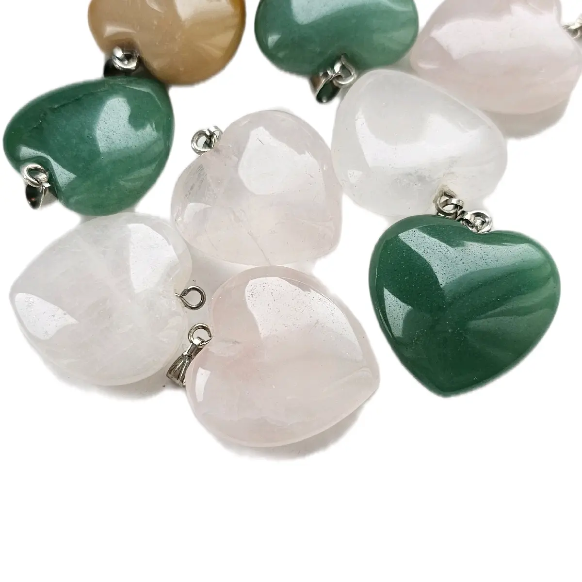 Heart Carved Crystal Pendants for Women - Fashion Accessory