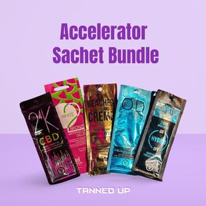 Tanning Accelerator Sachet Bundle 24K White 2 Bronze Outer Dark Beaches and Creme