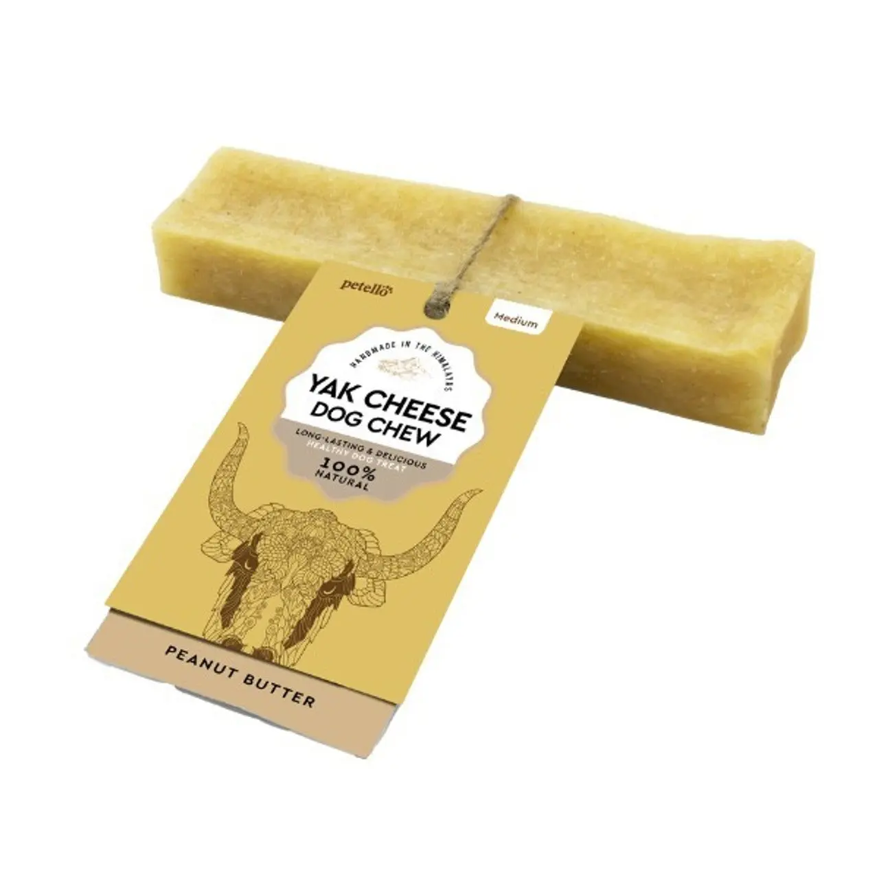 Petello Yak Cheese Peanut Butter Dog Chew (Medium)