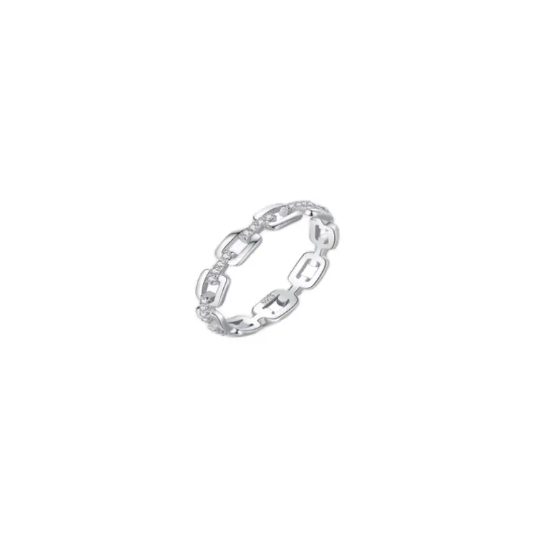 Sterling Silver Ring with Cubic Zirconia Diamonds- Women’s Jewellery