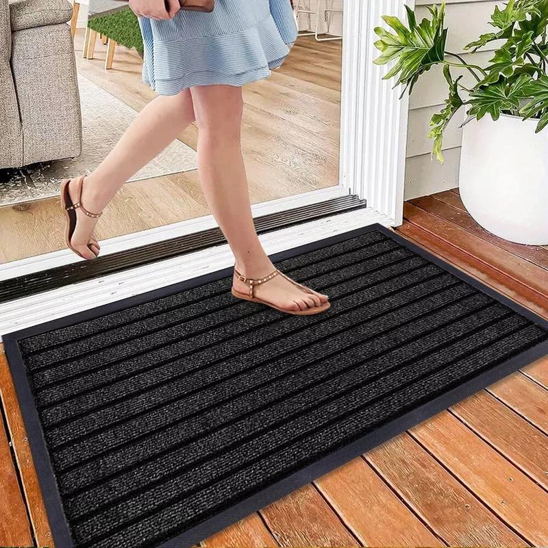 Non Slip Rubber Mat Door Mats Indoor Outdoor Washable Rugs Welcome Door Mat 3
