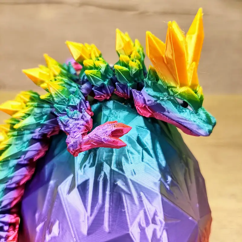 Crystal Dragon in Egg – 3D Printed Fantasy Collectible 8