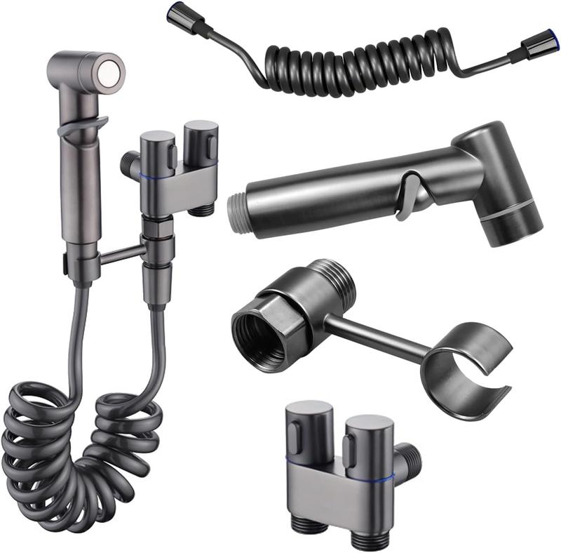 Product Introduction of High Pressure Bidet Sprayer Set with 2m Hose and Handheld Spray Gun for Bathroom - Cover, Bathroom Fixtures for Feminine Wash, Baby Wash, Essentials Upside Down Peri Bottle, Cleaning Supplies, Summer for Gift,  Bathroom Accessories 0