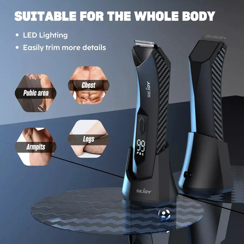 Manscaping Electric Pubic Hair Trimmer Groin Ball Body Shaver Waterproof 4