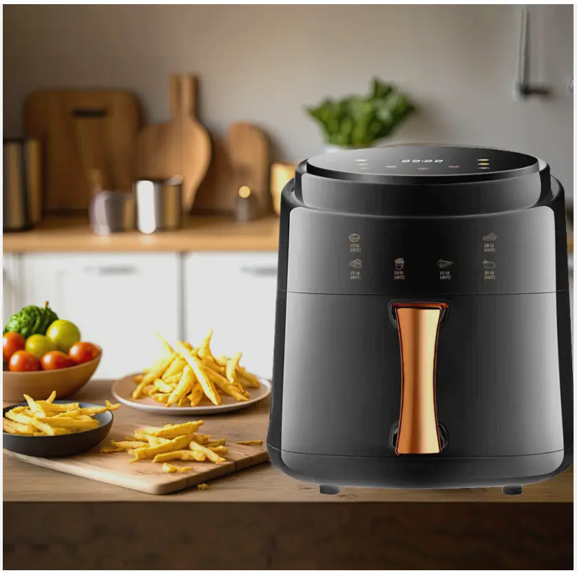 8L Air Fryer 2400 Watts Cooker with 2 Temperature Control Non-Stick LCD Touch