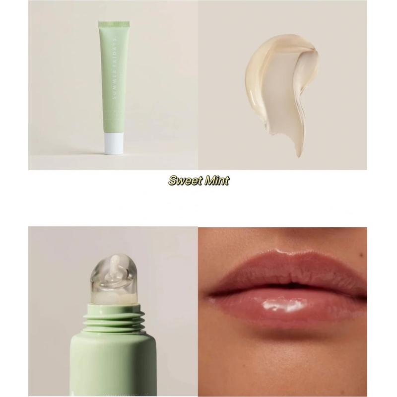Product Introduction of Summer Fridays Vanilla Beige Lip Balm Mini Lip Gloss Set Moisturizing Transparent Smooth Soft Tube Mirror Lipstick Makeup Set Moisturizer Cosmetic 5