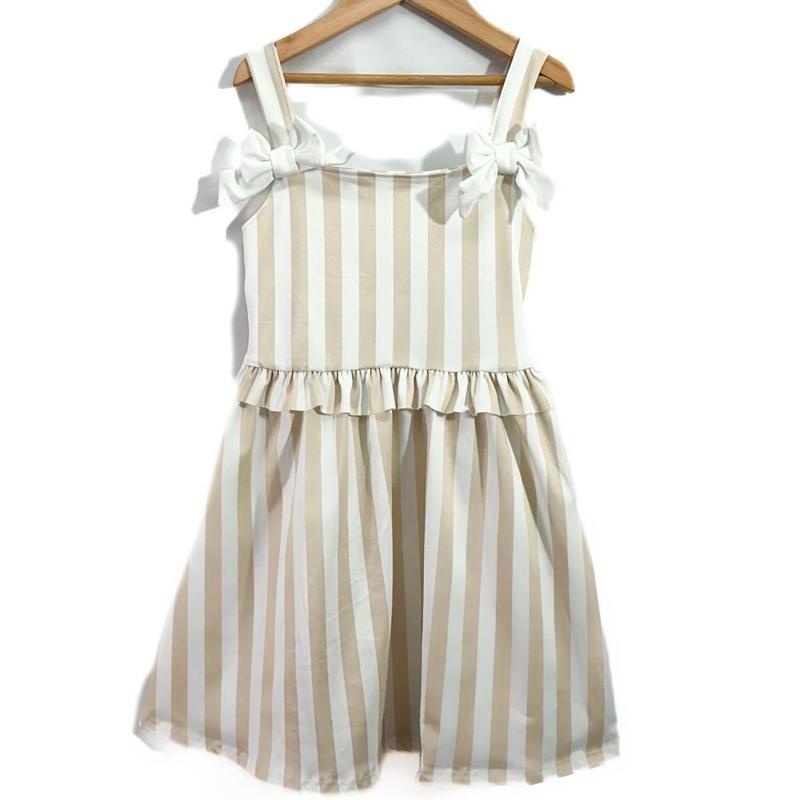 Dainty darlings Childrenswear Pinstripe Bow Dresses 1